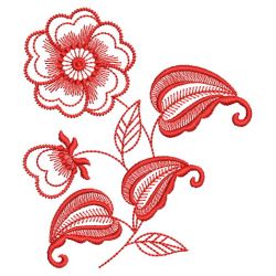 Redwork Fancy Flower 10(Sm) machine embroidery designs