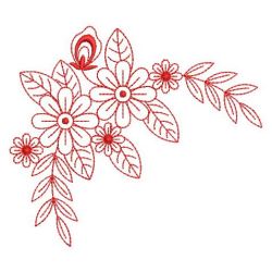 Redwork Flower Elegance 3 02(Lg) machine embroidery designs