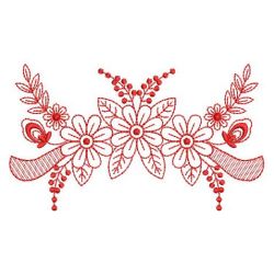 Redwork Flower Elegance 3 03(Lg) machine embroidery designs