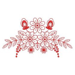 Redwork Flower Elegance 3 04(Md) machine embroidery designs