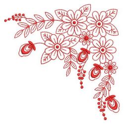 Redwork Flower Elegance 3 05(Sm)