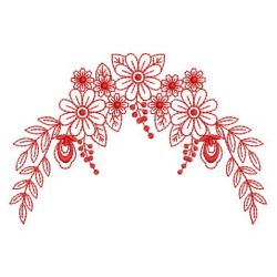 Redwork Flower Elegance 3 08(Sm) machine embroidery designs