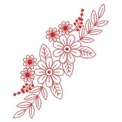 Redwork Flower Elegance 3 10(Sm) machine embroidery designs