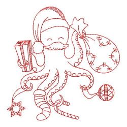 Redwork Busy Octopus 06(Sm) machine embroidery designs
