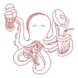 Redwork Busy Octopus 07(Md)