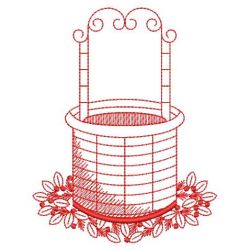 Redwork Wishing Well 02(Lg)