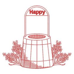 Redwork Wishing Well 03(Md) machine embroidery designs