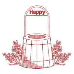 Redwork Wishing Well 03(Lg) machine embroidery designs