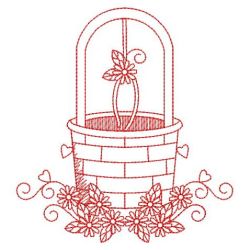 Redwork Wishing Well 05(Sm)