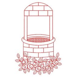 Redwork Wishing Well 07(Sm) machine embroidery designs