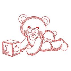 Redwork Baby Bears 02(Md) machine embroidery designs