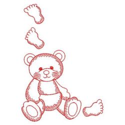 Redwork Baby Bears 05(Md) machine embroidery designs