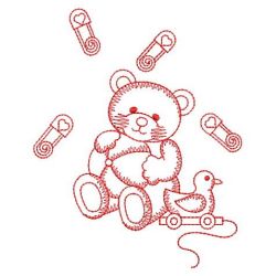 Redwork Baby Bears 06(Md) machine embroidery designs