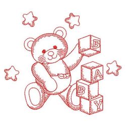 Redwork Baby Bears 10(Md) machine embroidery designs