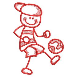 Redwork Stick Children 2 02(Lg) machine embroidery designs