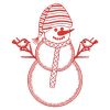 Redwork Christmas Snowman 12(Lg)