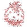 Redwork Heirloom Flower 10(Lg)