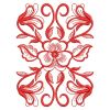 Redwork Heirloom Pansy 04(Lg)