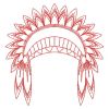 Redwork Indian Feather 2 13(Lg)