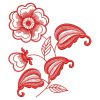 Redwork Fancy Flower 10(Lg)