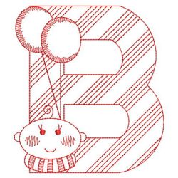 Redwork Baby Alphabets 02(Sm) machine embroidery designs