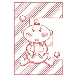 Redwork Baby Alphabets 05(Lg) machine embroidery designs