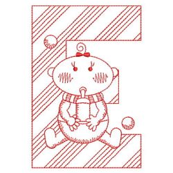 Redwork Baby Alphabets 05(Sm)