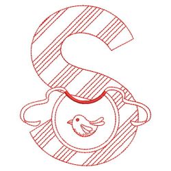 Redwork Baby Alphabets 19(Sm)