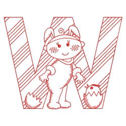 Redwork Baby Alphabets 23(Sm) machine embroidery designs