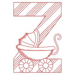 Redwork Baby Alphabets 26(Lg) machine embroidery designs