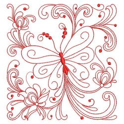 Redwork Rosemaling Butterflies 06(Lg) machine embroidery designs