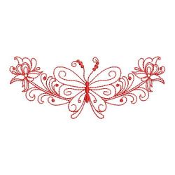 Redwork Rosemaling Butterflies 07(Lg)