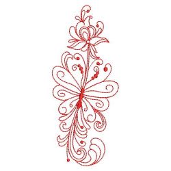 Redwork Rosemaling Butterflies 08(Sm) machine embroidery designs