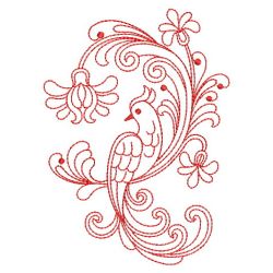 Redwork Rosemaling Birds(Lg) machine embroidery designs