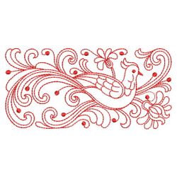 Redwork Rosemaling Birds 05(Sm)