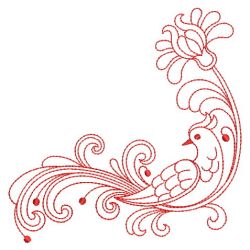 Redwork Rosemaling Birds 06(Md) machine embroidery designs