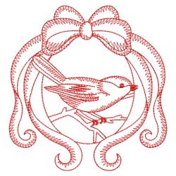 Redwork Christmas Birds(Sm) machine embroidery designs
