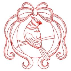 Redwork Christmas Birds 03(Sm) machine embroidery designs