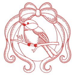 Redwork Christmas Birds 04(Md) machine embroidery designs