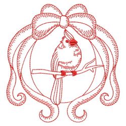 Redwork Christmas Birds 06(Sm) machine embroidery designs