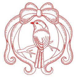 Redwork Christmas Birds 07(Lg) machine embroidery designs