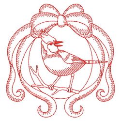 Redwork Christmas Birds 08(Lg) machine embroidery designs