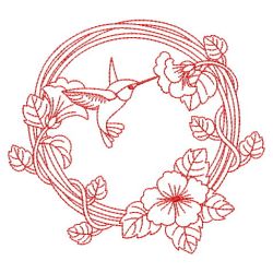 Redwork Hummingbirds 2 04(Sm) machine embroidery designs