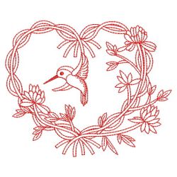 Redwork Hummingbirds 2 05(Sm) machine embroidery designs