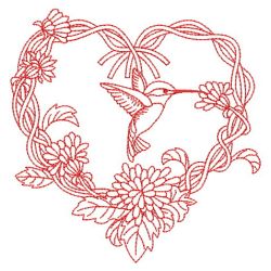 Redwork Hummingbirds 2 08(Sm) machine embroidery designs