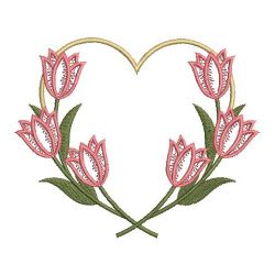 Heirloom Tulips 03(Sm) machine embroidery designs