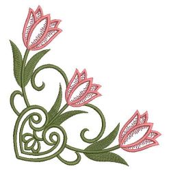 Heirloom Tulips 07(Lg) machine embroidery designs