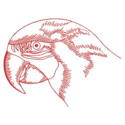 Redwork Parrots 01(Md) machine embroidery designs