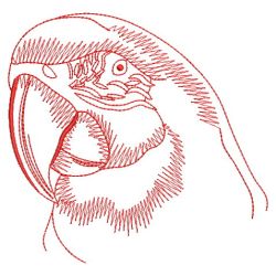 Redwork Parrots 02(Lg) machine embroidery designs