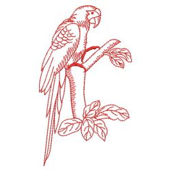 Redwork Parrots 04(Lg) machine embroidery designs